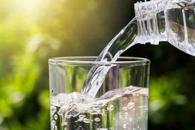 water being poured in a glass