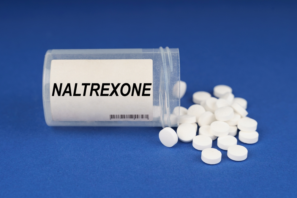 naltrexone bottle and pills