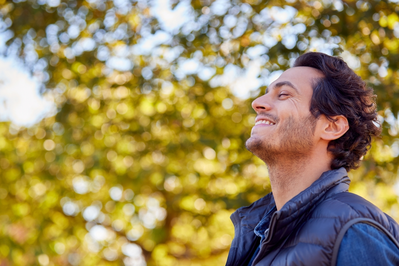 happy man smiling