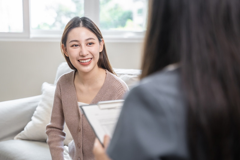 woman getting consultation