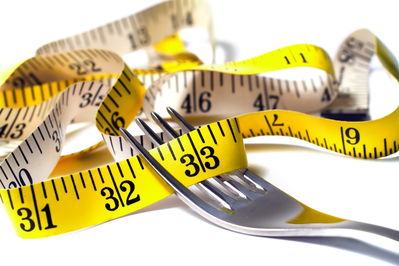 fork and measuring tape