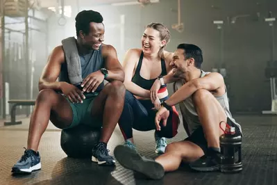 friends at gym