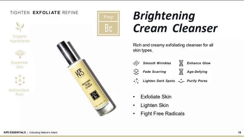 Brightening Cream Cleanser  1.7 oz KPS