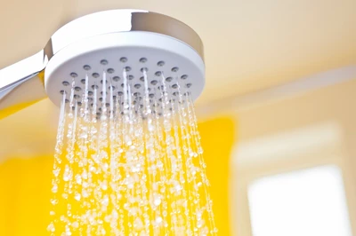 water coming out of shower head