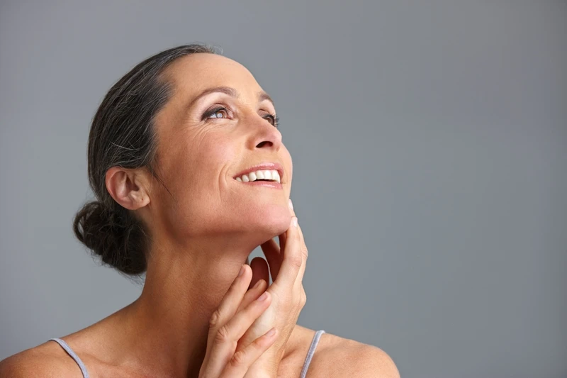 older woman with healthy skin